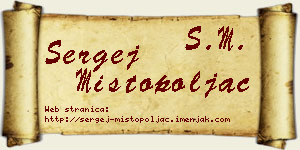 Sergej Mistopoljac vizit kartica